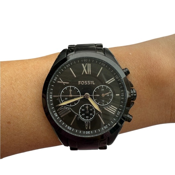 Fossil Black/Stainless Steel Analog Watch - Picture 1 of 3